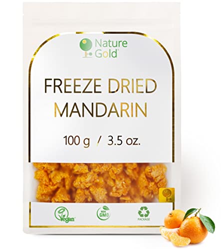 Gefriergetrocknete Mandarine - ganze Frucht | 100g | 100% Natürlich & Vegan | GVO-frei | Ohne Zucker und Ohne Zusatzstoffe ~*~ von Nature Gold
