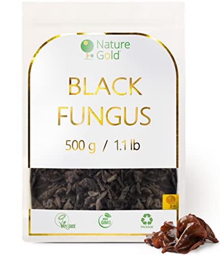 Getrocknete Schwarze Mun-Pilze | 500g | 100% Natürlich & Vegan | GVO-frei | Ohne Zucker und Ohne Zusatzstoffe ~*~ von Nature Gold