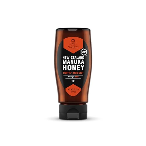 Nate's Raw Manuka Honey Neuseeland MGO 512+ | UMF-zertifiziert 15+ | 375 ml Quetschflasche Nate's Raw Manuka Honey Neuseeland MGO 512+ | UMF-zertifiziert 15+ | 375 ml Quetschflasche von Nature Nate's