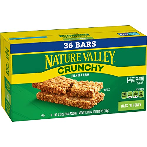 Nature Valley Crunchy Müsliriegel, Oats 'n Honey, 42.2 g, 18 ct, 36 Riegel Nature Valley Crunchy Müsliriegel, Oats 'n Honey, 42.2 g, 18 ct, 36 Riegel von Nature Valley