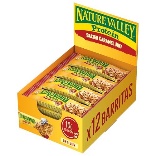 Nature Valley Protein Snacksize Salted Caramel Nut, Nussriegel mit Erdnüssen & Mandeln, glutenfrei, 12x40g Nature Valley Protein Snacksize Salted Caramel Nut, Nussriegel mit Erdnüssen & Mandeln, glutenfrei, 12x40g von Nature Valley