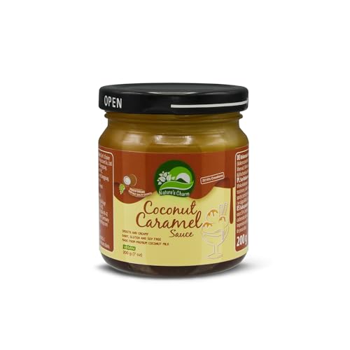 Nature's Charm Dessert Sauce Kokosnuss Caramel – Sauce auf Kokosnussbasis – Ideal als Topping für Süßspeisen – 1 x 200 g von Nature's Charm