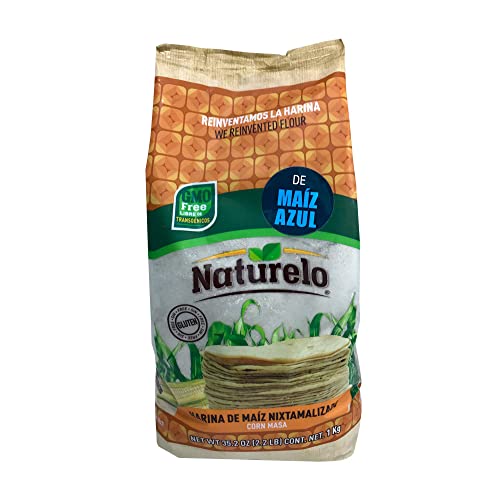 Nixtamalisiertes Maismehl aus 100% natürlichem Lila-Mais, Pack 1kg - Harina de Maiz Azul Nixtamalizado NATURELO 1Kg von NATURELO