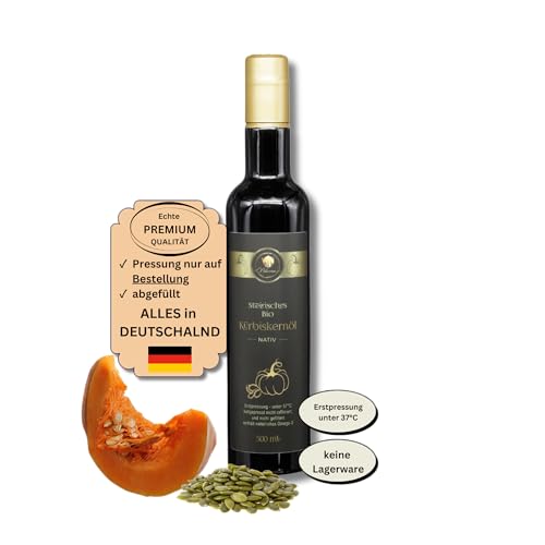 Naturezon® Bio Kürbiskernöl 500ml (nächste Pressung 21.05.) [jetzt Vorbestellen] - frisch gepresst nach Bestellung, mühlenfrisch - kaltgepresst und nativ von Naturezon