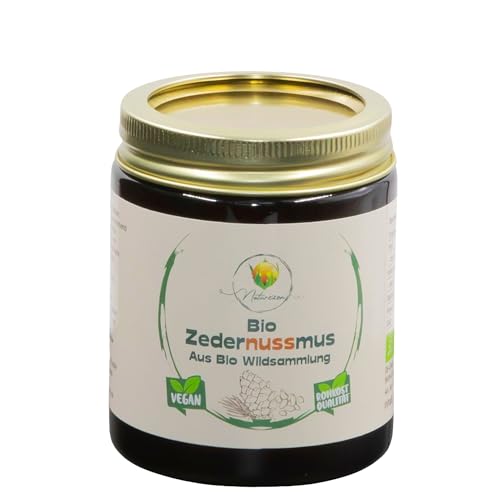 Naturezon Bio Zedernussmus (nächste Pressung 02.05.) - Exklusive Vorbestellung - 100% Reine Bio-Zedernnüsse - Nährstoffreich & Aromatisch - Natürlich & Nachhaltig - Wöchentliche Produktion von Naturezon