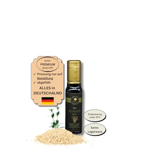 Naturezon Pakistanisches Bio Sesamöl 100ml (nächste Pressung 02.05.) - nur erste Pressung - frisch gepresst nach Bestellung, mühlenfrisch - kaltgepresst unter 37°C - nativ von Naturezon