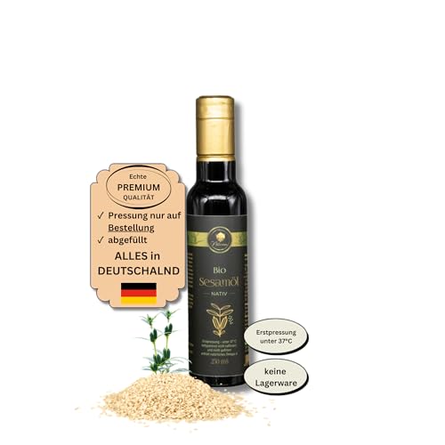 Naturezon Pakistanisches Bio Sesamöl 250ml (nächste Pressung 02.05.) - nur erste Pressung - frisch gepresst nach Bestellung, mühlenfrisch - kaltgepresst unter 37°C - nativ von Naturezon
