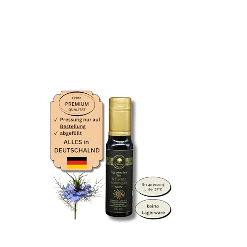 Naturezon Ägyptisches Bio Schwarzkümmelöl 100ml (nächste Pressung 02.05.) - nur erste Pressung - frisch gepresst nach Bestellung, mühlenfrisch - kaltgepresst unter 37°C - nativ von Naturezon