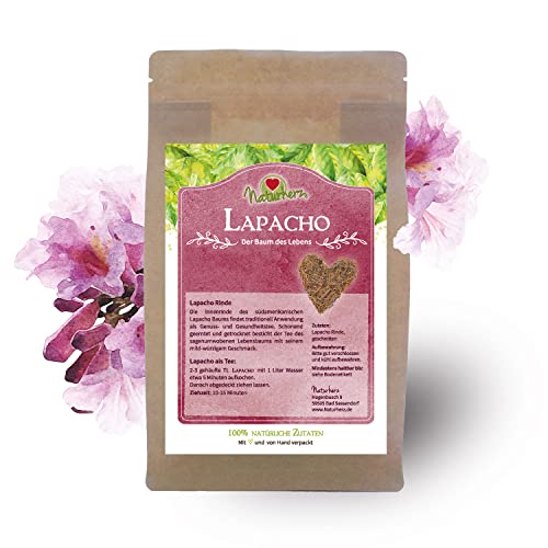 Naturherz Lapacho Tee, geschnittene Lapacho-Innenrinde in Top-Markenqualität (500 g) von Naturherz