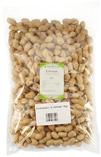 Naturix24 Erdnüsse in der Schale ungeröstet – Beutel, 2er Pack (2 x 1 kg) von Naturix24