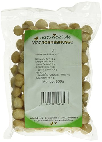 Naturix24 Macadamianüsse roh ganz, 1er Pack (1 x 500 g) von Naturix24