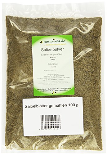Naturix24 Salbeiblätter gemahlen - Beutel, 4er Pack (4 x 100 g) von Naturix24
