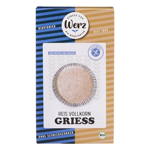 Werz Bio Reis Vollkorn Grieß, glutenfrei (1 x 250 gr) von Naturkorn Mühle Werz