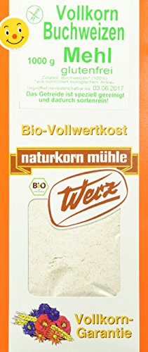 Naturkornmühle Werz Buchweizen-Vollkorn-Mehl, 1er Pack (1 x 1 kg) von Naturkornmühle Werz