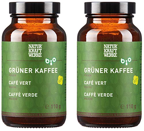 Grüner Kaffee Bio/kbA Pulver, 2 x 110 g Grüner Kaffee Bio/kbA Pulver, 2 x 110 g von NaturKraftWerke