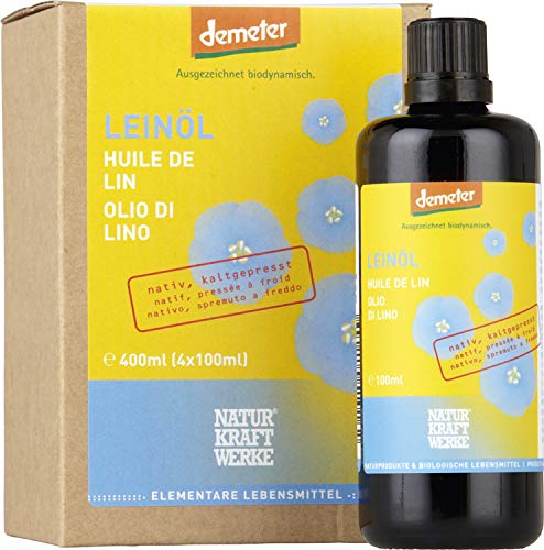 Leinöl nativ Demeter, 4 x 100 ml von NaturKraftWerke