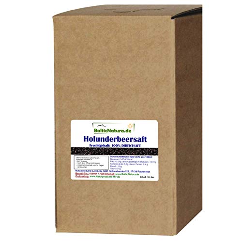 100% iger Holundersaft 5 Liter Bag in Box Direktsaft Holunder Saft von Naturprodukte-MV