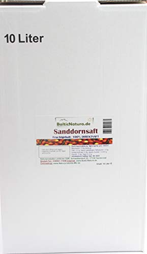 100% iger Sanddornsaft 10 Liter Bag in Box Sanddorn Saft von Naturprodukte-MV