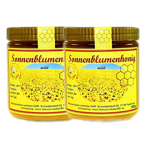 2x 500g Sonnenblumenhonig Sonnenblumen Honig von Naturprodukte-MV