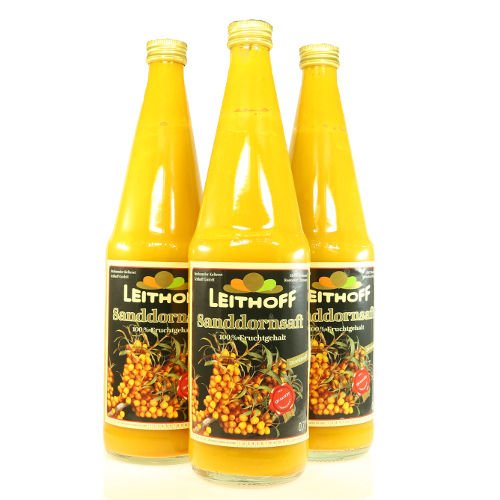 3 Flaschen 100% Sanddornsaft á 0,7 Liter Sanddorn Saft 3 Flaschen 100% Sanddornsaft á 0,7 Liter Sanddorn Saft von Naturprodukte-MV