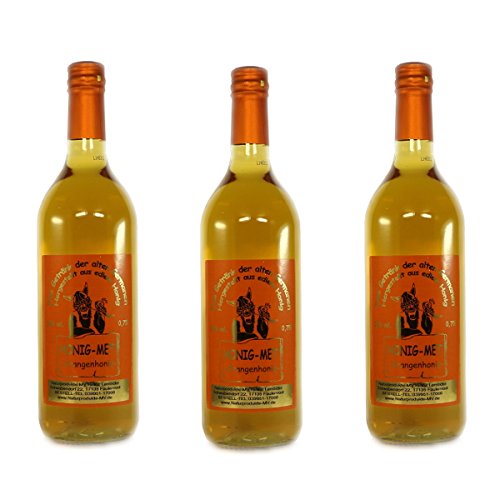 3 Flaschen Met Orangenhonig á 0,75 Liter 10% vol. Honigwein von Naturprodukte-MV