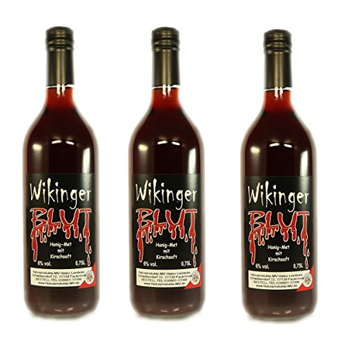 3 Flaschen Wikingerblut á 0,75 Liter 6% vol. Honigwein Honig Met 3 Flaschen Wikingerblut á 0,75 Liter 6% vol. Honigwein Honig Met von Naturprodukte-MV