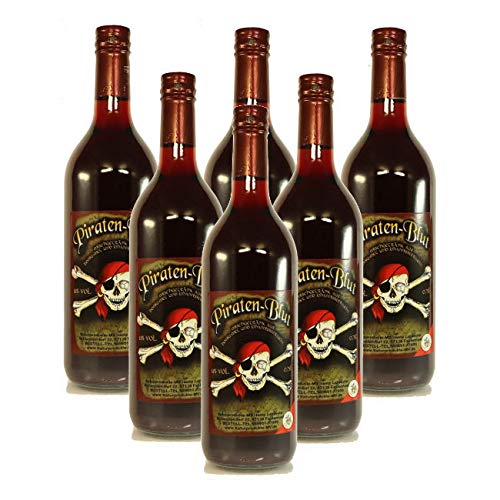 6 Flaschen Met Piraten Blut á 0,75l (11% vol.) Honigwein von Naturprodukte-MV