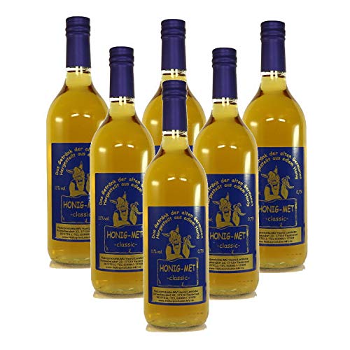 6 Flaschen Met classic á 0,75l (11% vol.) Honigwein von Naturprodukte-MV