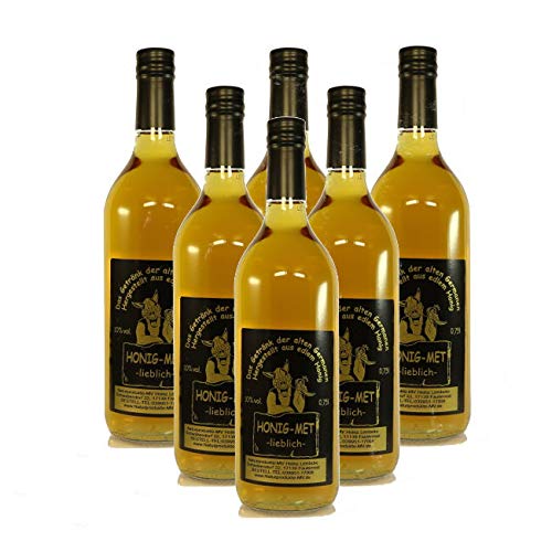 6 Flaschen Met fruchtig-lieblich á 0,75l (10% vol.) Honigwein von Naturprodukte-MV