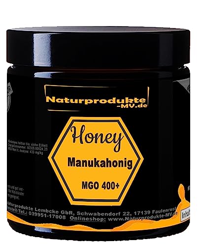Manuka Honig MGO 400+ 140g schwarzes Echtglas Premiumqualität 100% aus Neuseeland Manukahonig Manuka Honig MGO 400+ 140g schwarzes Echtglas Premiumqualität 100% aus Neuseeland Manukahonig von Naturprodukte-MV