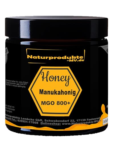 Manuka Honig MGO 800+ 140g im Schmuckglas | Premium Qualität 100% natürlich | Pur, Roh & Zertifikat | Manukahonig von Naturprodukte-MV