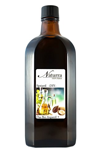 Naturra BIO Speiseöl Arganöl DUO mit Mandelöl 250ml Glas - mit echt nativem marokkanischen Arganöl von Naturra