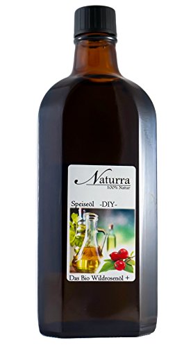 Naturra BIO Speiseöl Hagebuttenkernöl (Wildrosenöl) DUO mit Arganöl 250ml Glas von Naturra