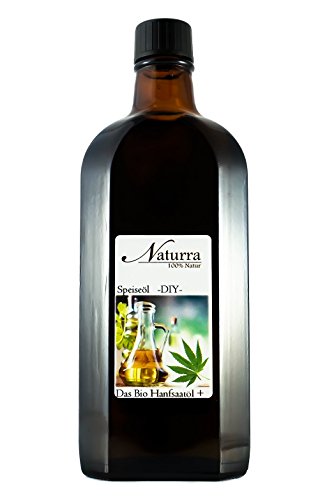 Naturra BIO Speiseöl Hanföl DUO mit Aprikosenkernöl 250ml Glas - Hanfsaat aus Bio-Anbau in Deutschland von Naturra