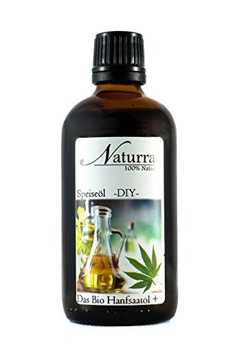 Naturra BIO Speiseöl Hanföl DUO mit Arganöl 100ml Glas - Hanfsaat aus Bio-Anbau in Deutschland von Naturra