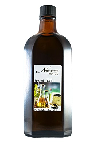 Naturra BIO Speiseöl Schwarzkümmelöl DUO mit Aprikosenkernöl 250ml Glas - Echter ägyptischer Bio-Schwarzkümmel von Naturra