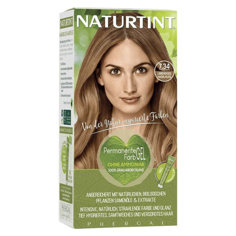 Haarfarbe 7.34 Lebendiges Haselnuss von Naturtint