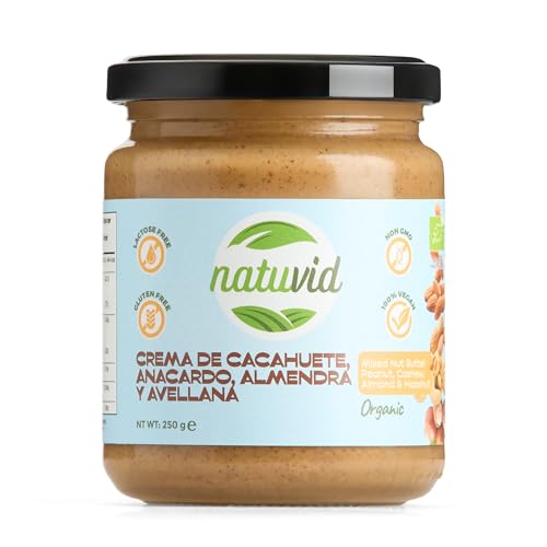 Nussmus-Mischung (Erdnuss, Cashew, Mandel, Haselnuss) Natuvid | 100% BIO | 250g | GLUTENFREI | LAKTOSEFREI | 100% VEGAN | NON-GMO Nussmus-Mischung (Erdnuss, Cashew, Mandel, Haselnuss) Natuvid | 100% BIO | 250g | GLUTENFREI | LAKTOSEFREI | 100% VEGAN | NON-GMO von Natuvid
