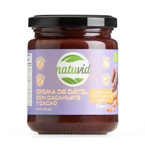 Dattelcreme mit Erdnüssen und Kakao Natuvid | 100% BIO | 250g | GLUTENFREI | LAKTOSEFREI | 100% VEGAN | NICHT-GVO Dattelcreme mit Erdnüssen und Kakao Natuvid | 100% BIO | 250g | GLUTENFREI | LAKTOSEFREI | 100% VEGAN | NICHT-GVO von Natuvid