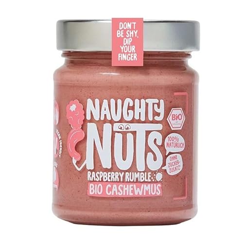 NAUGHTY NUTS Bio Cashewmus Raspberry Rumble - Vegane, 100% Natürlich, Ohne Palmöl & Zucker - 250g von Naughty Nuts