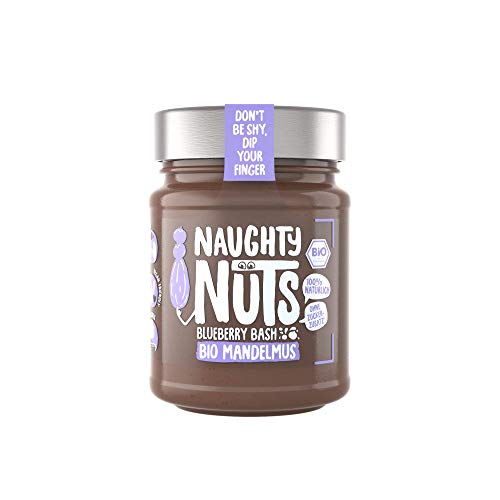 NAUGHTY NUTS Bio Mandelmus Blueberry Bash / Vegane Erdnussbutter / 100% Natürlich / Ohne Palmöl & Zucker / Ideal Als Topping Für Müsli / 250g von Naughty Nuts