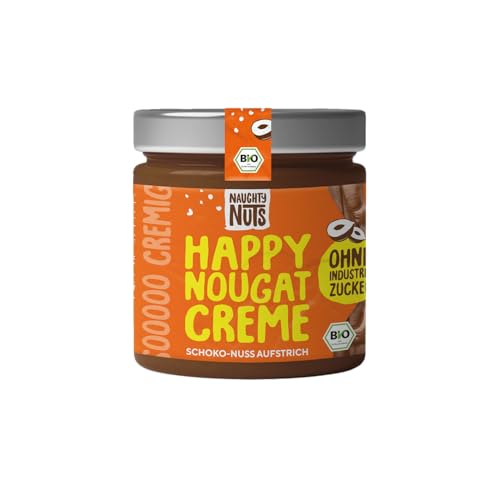 Naughty Nuts Bio Happy Nougat Spread - Vegan, ohne Palmöl und ohne raffinierten Zucker – 250 g Naughty Nuts Bio Happy Nougat Spread - Vegan, ohne Palmöl und ohne raffinierten Zucker – 250 g von Naughty Nuts