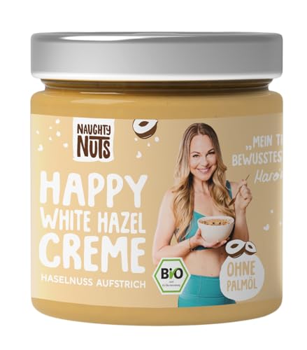 Naughty Nuts Bio Happy White Hazel Creme– Vegane, 100% Natürlich, Ohne Palmöl & Zucker - 250g Naughty Nuts Bio Happy White Hazel Creme– Vegane, 100% Natürlich, Ohne Palmöl & Zucker - 250g von Naughty Nuts