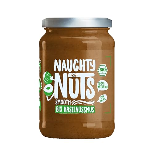 Naughty Nuts Bio Haselnussmus Smooth - 100% Natürlich, Vegan, ohne Palmöl und ohne Zuckerzusatz – 500g von Naughty Nuts