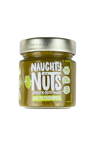 Naughty Nuts Bio Pistazienmus Smooth – Vegane, 100% Natürlich, Ohne Palmöl & Zucker - 250 g von Naughty Nuts