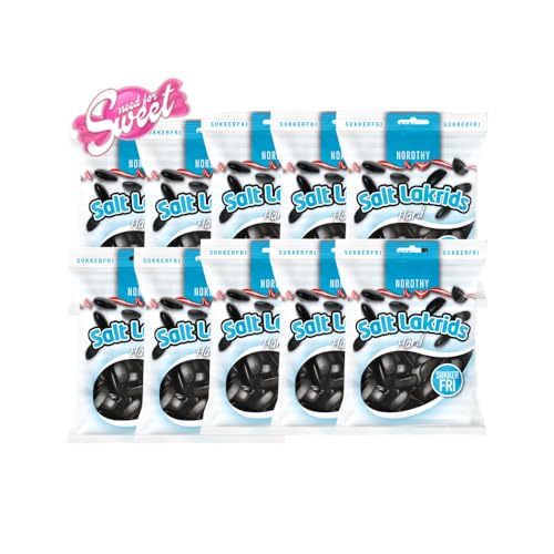 10x Nordthy Salz Lakritz hart Zuckerfrei 65g - auch für Diabetiker 10x Nordthy Salz Lakritz hart Zuckerfrei 65g - auch für Diabetiker von Needforsweet