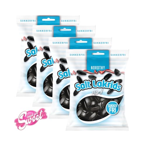 4x Nordthy Salz Lakritz hart Zuckerfrei 65g - auch für Diabetiker 4x Nordthy Salz Lakritz hart Zuckerfrei 65g - auch für Diabetiker von Needforsweet