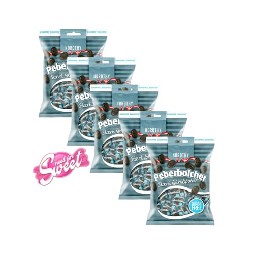 5x Nordthy Türkisch Pfeffer Bonbon Zuckerfrei 125g - auch für Diabetiker von Needforsweet