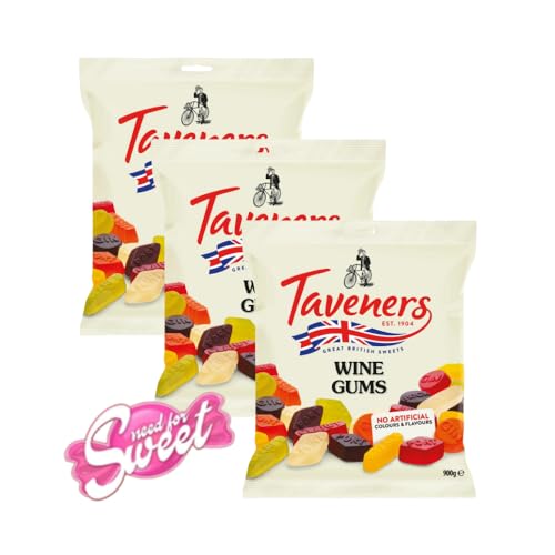 Britische Wine Gums von Taveners - 3 x 900g Party Pack, traditionell hergestellt von Needforsweet