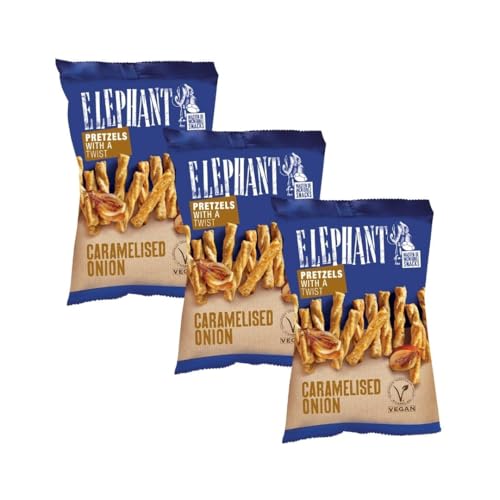Elephant Pretzels Twisted Caramelized Onion 3x70g - Knuspriger Snackgenuss mit karamellisierten Zwiebeln - Perfekt für Zwischendurch - Box by Needforsweet Elephant Pretzels Twisted Caramelized Onion 3x70g - Knuspriger Snackgenuss mit karamellisierten Zwiebeln - Perfekt für Zwischendurch - Box by Needforsweet von Needforsweet